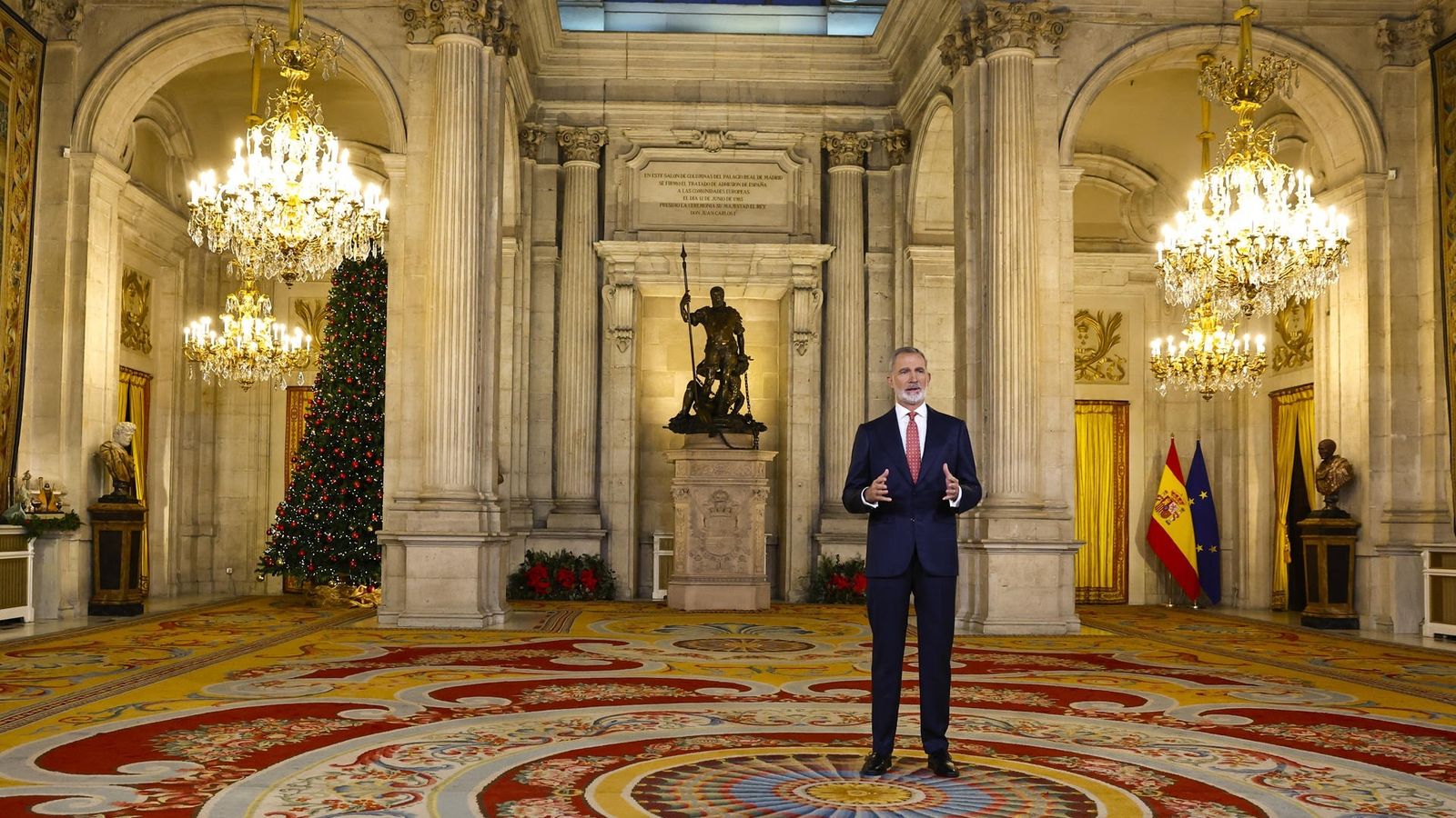 El rei Felip VI, durant el missatge nadalenc del 2025