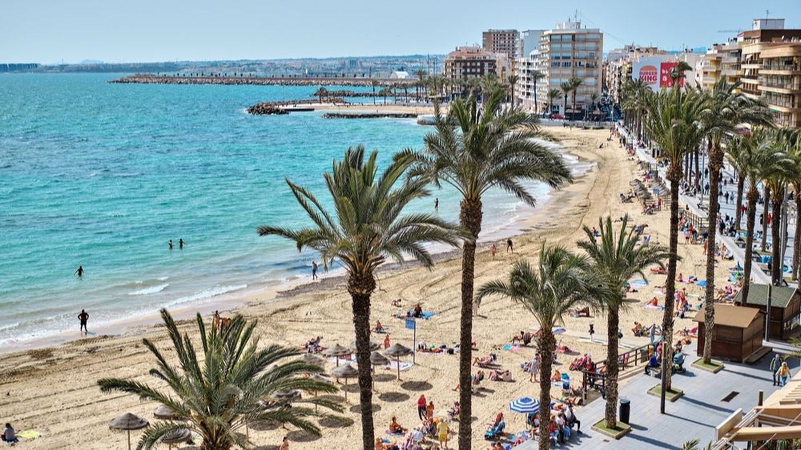 Vista de la platja d'El Cura a Torrevieja
