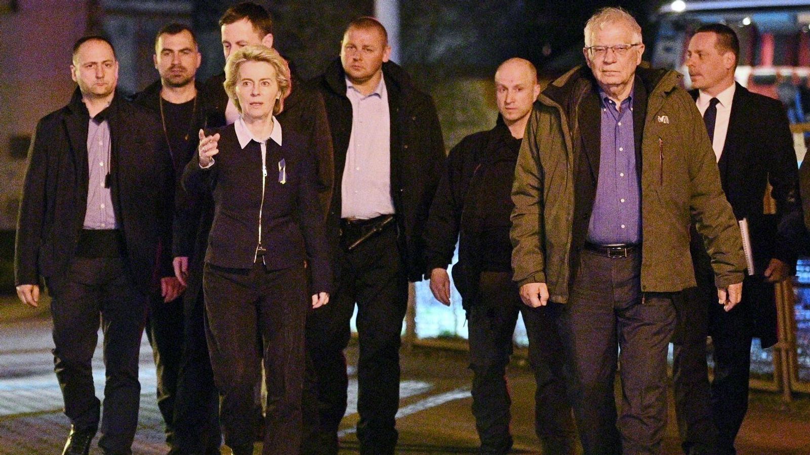 Ursula Von der Leyen i Josep Borrell camí a Kiiv, Ucraïna