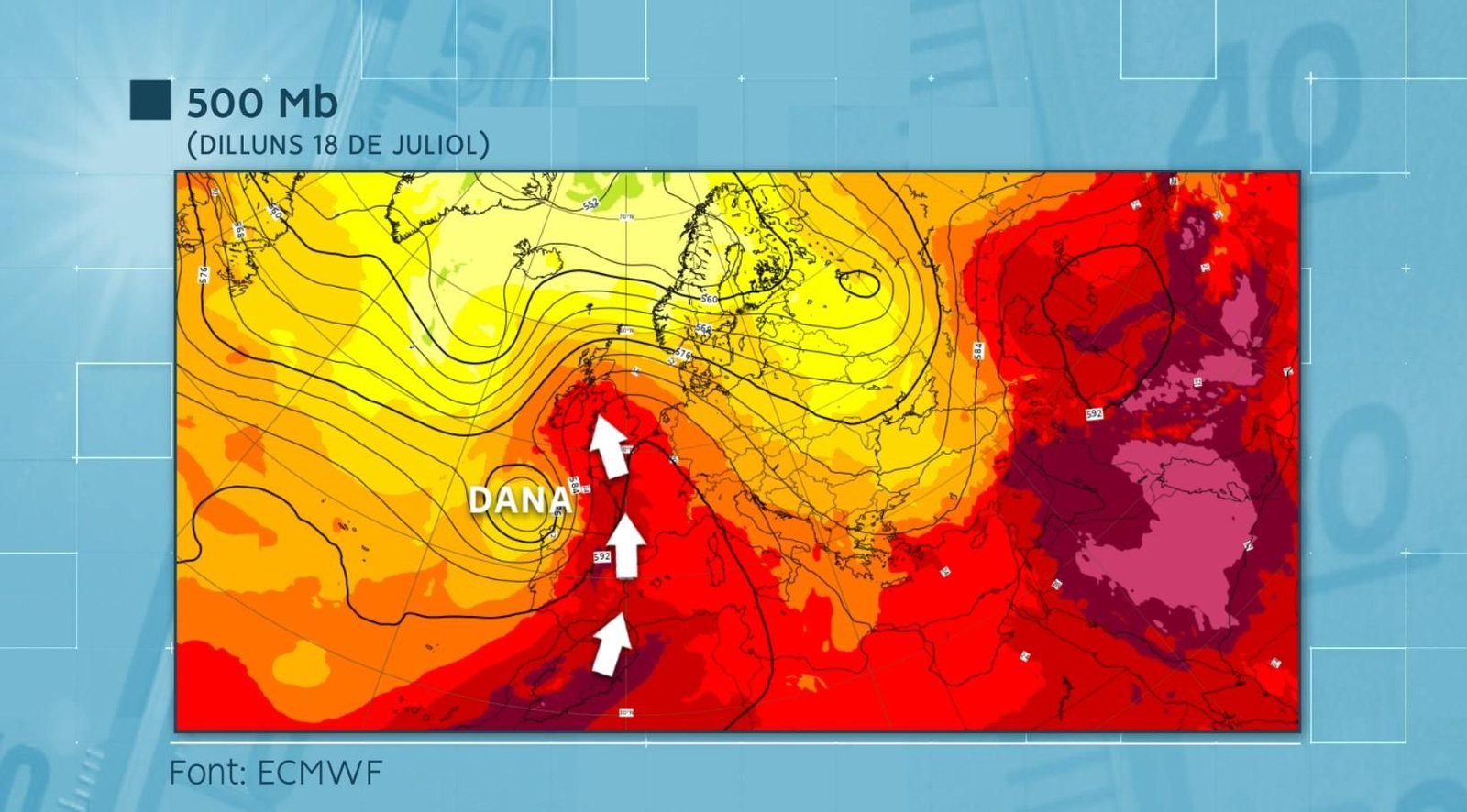 La DANA va ser una de les causes que l'aire càlid arribarà al Regne Unit.