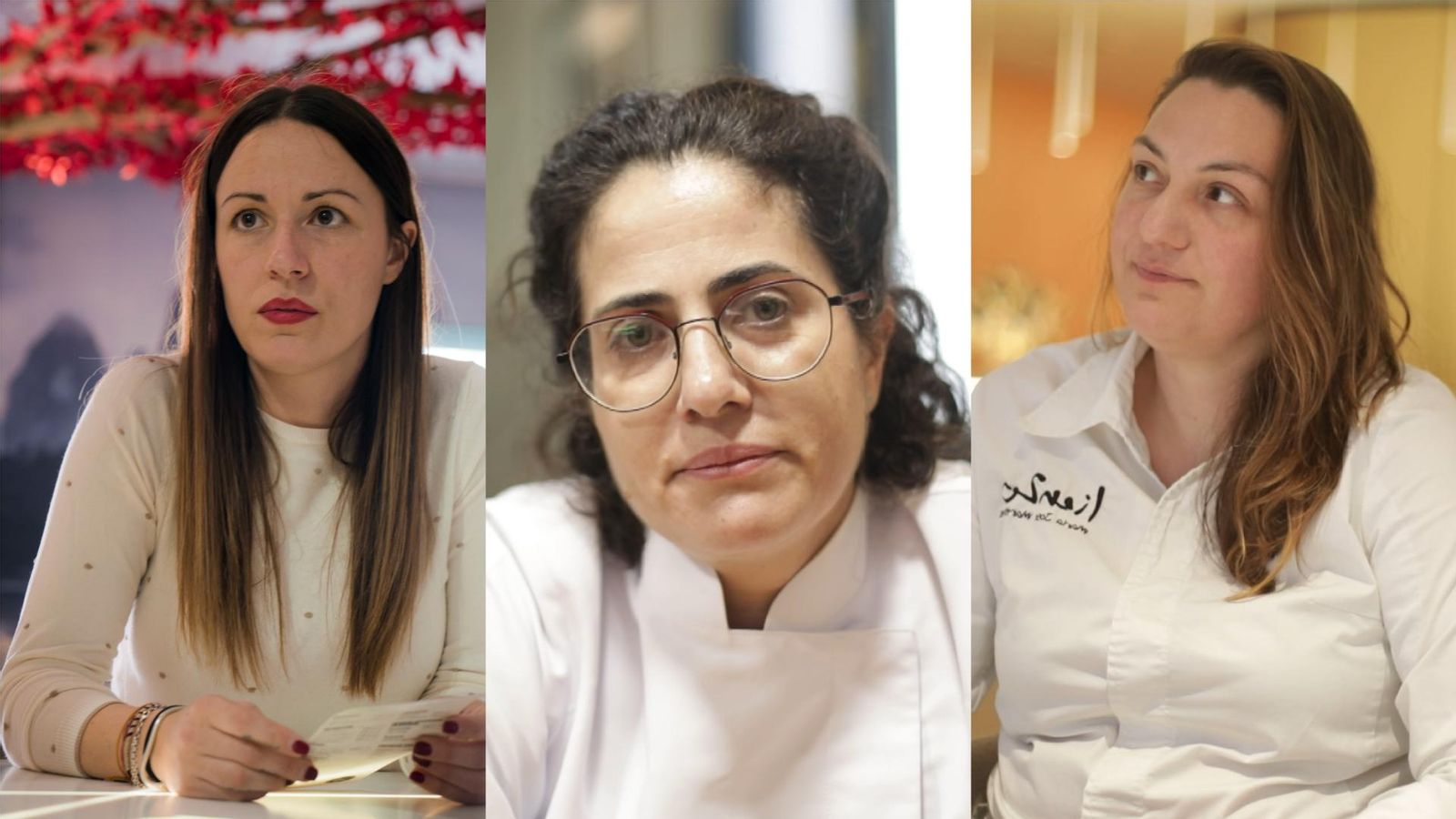 Les cuineres Vanessa Lledó, Susana Salvador i María José Martínez