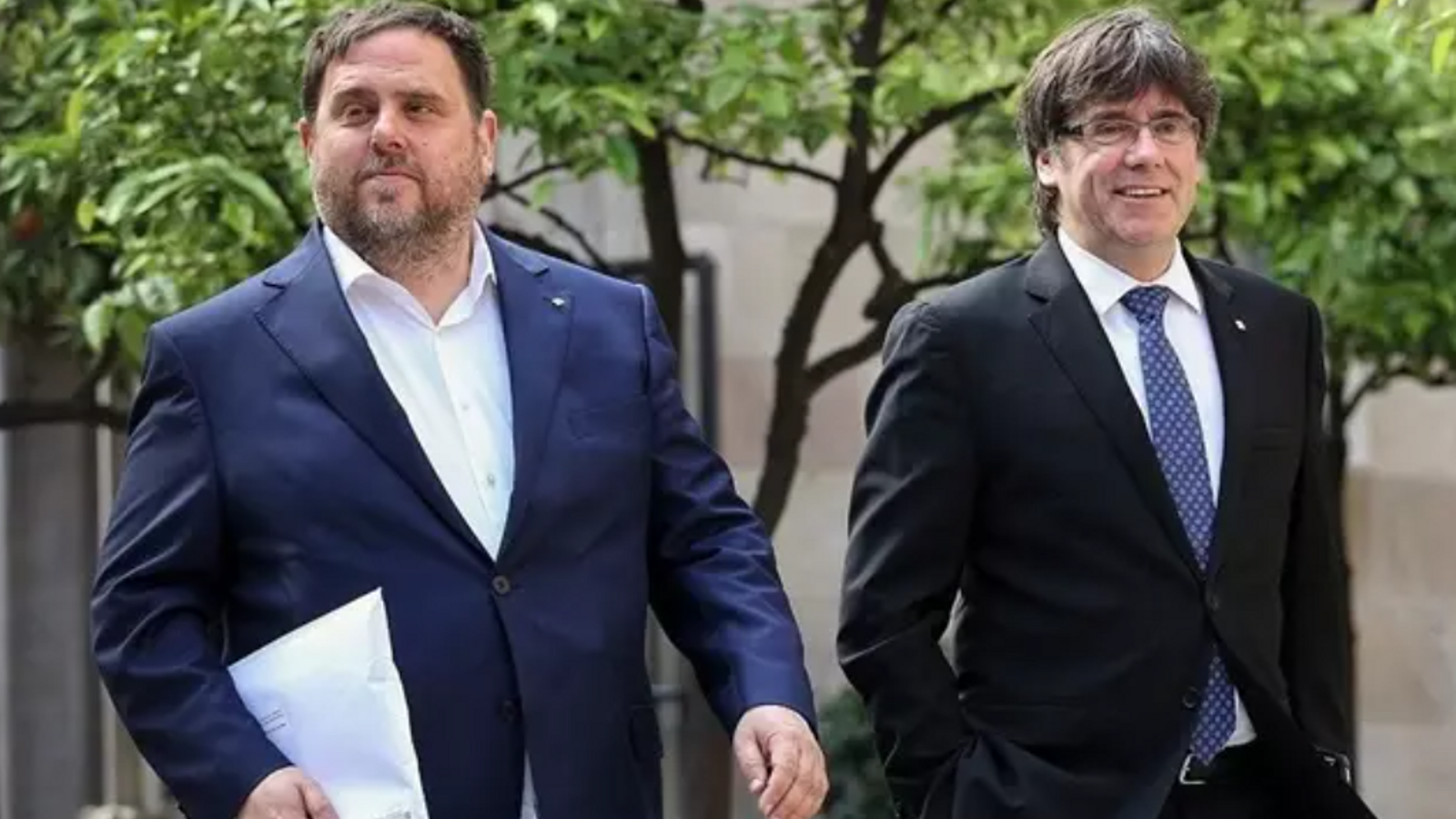 Oriol Junqueras i Carles Puigdemont, en una imatge d'arxiu