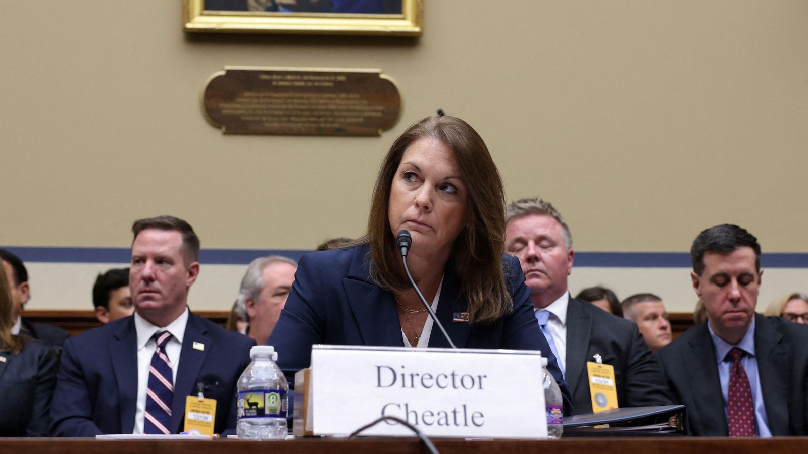 La ja exdirectora del Servei Secret dels Estats Units, Kimberly Cheatle, durant la seua compareixença al Congrés estatunidenc