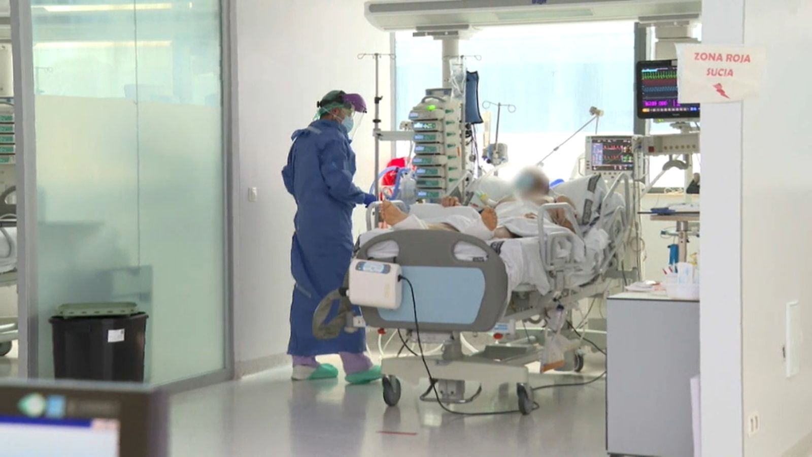 Imatge d'arxiu de l'UCI de l'Hospital Comarcal de Gandia