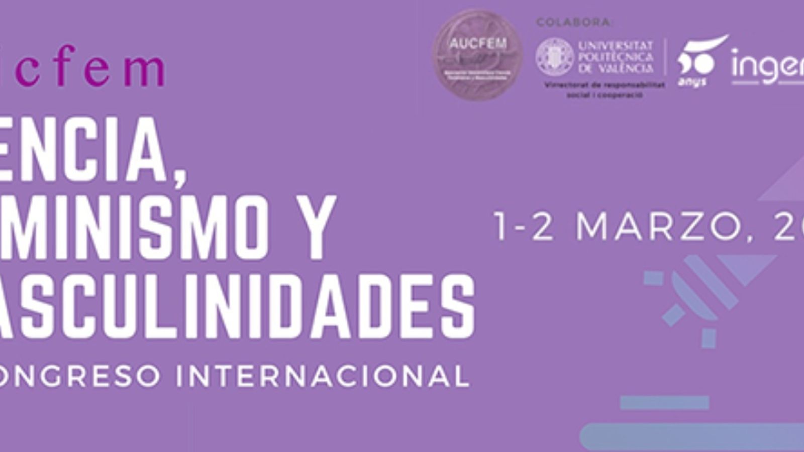 Cartell del I Congrés Internacional sobre Ciència, Feminisme i Masculinitats.