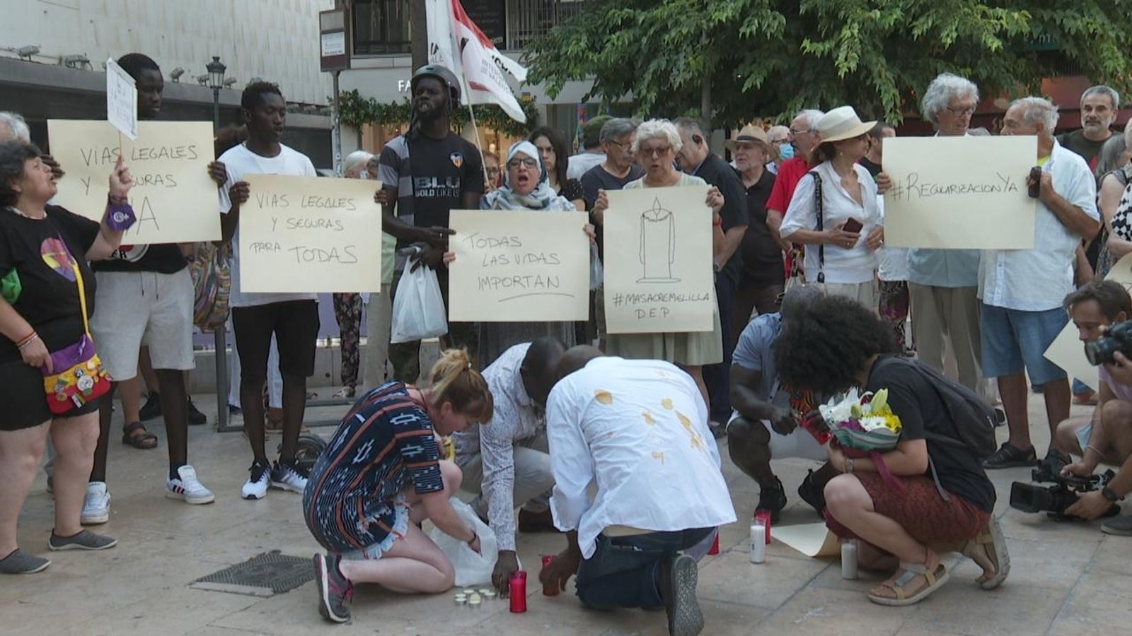 Manifestació a València contra l'actuació policial a Melilla