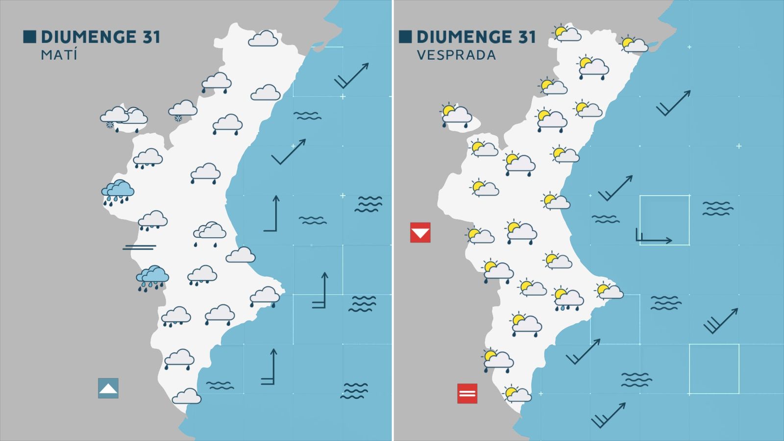 Previsió de l'oratge per a aquest diumenge 31