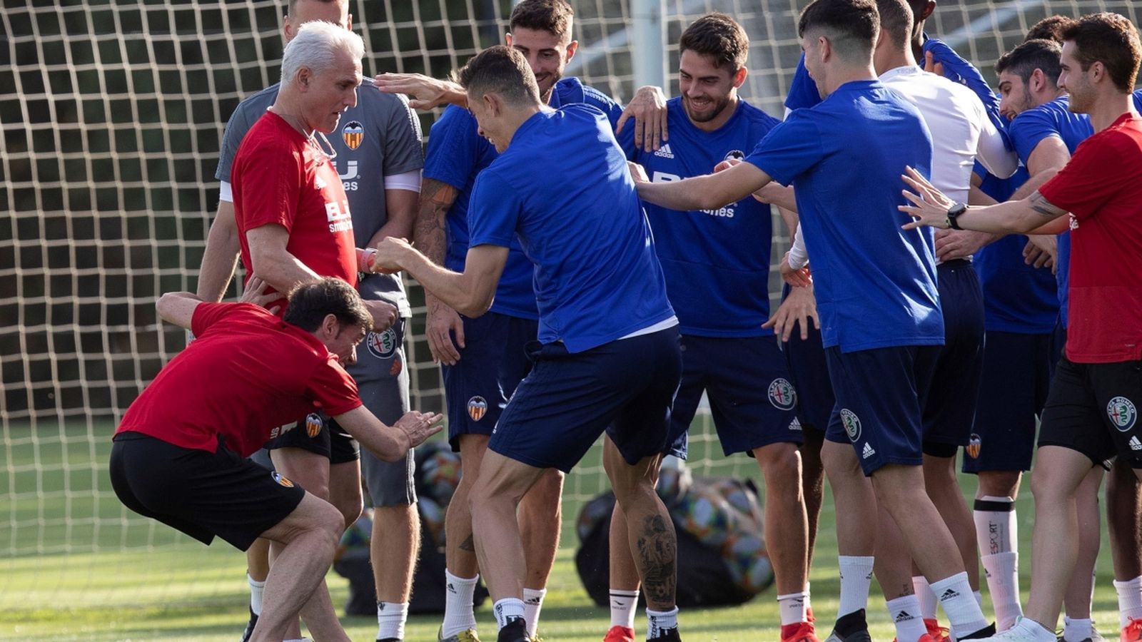 Entrenament del València ahir
