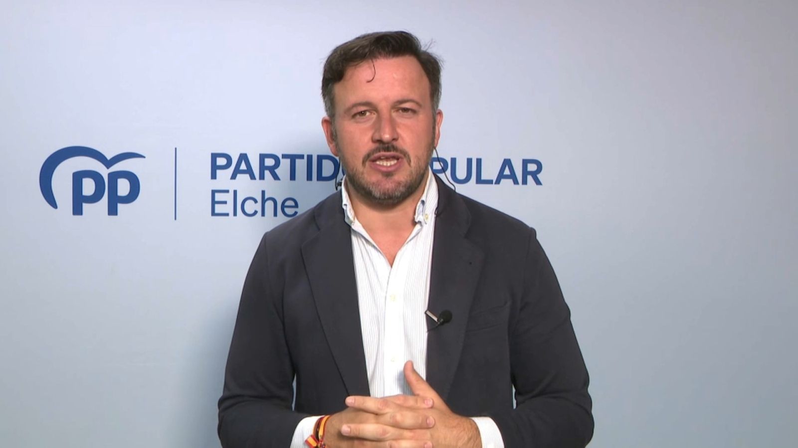 Pablo Ruz, cap de llista del PP i futur alcalde d'Elx, durant la seua intervenció en 'Les notícies del matí' aquest divendres
