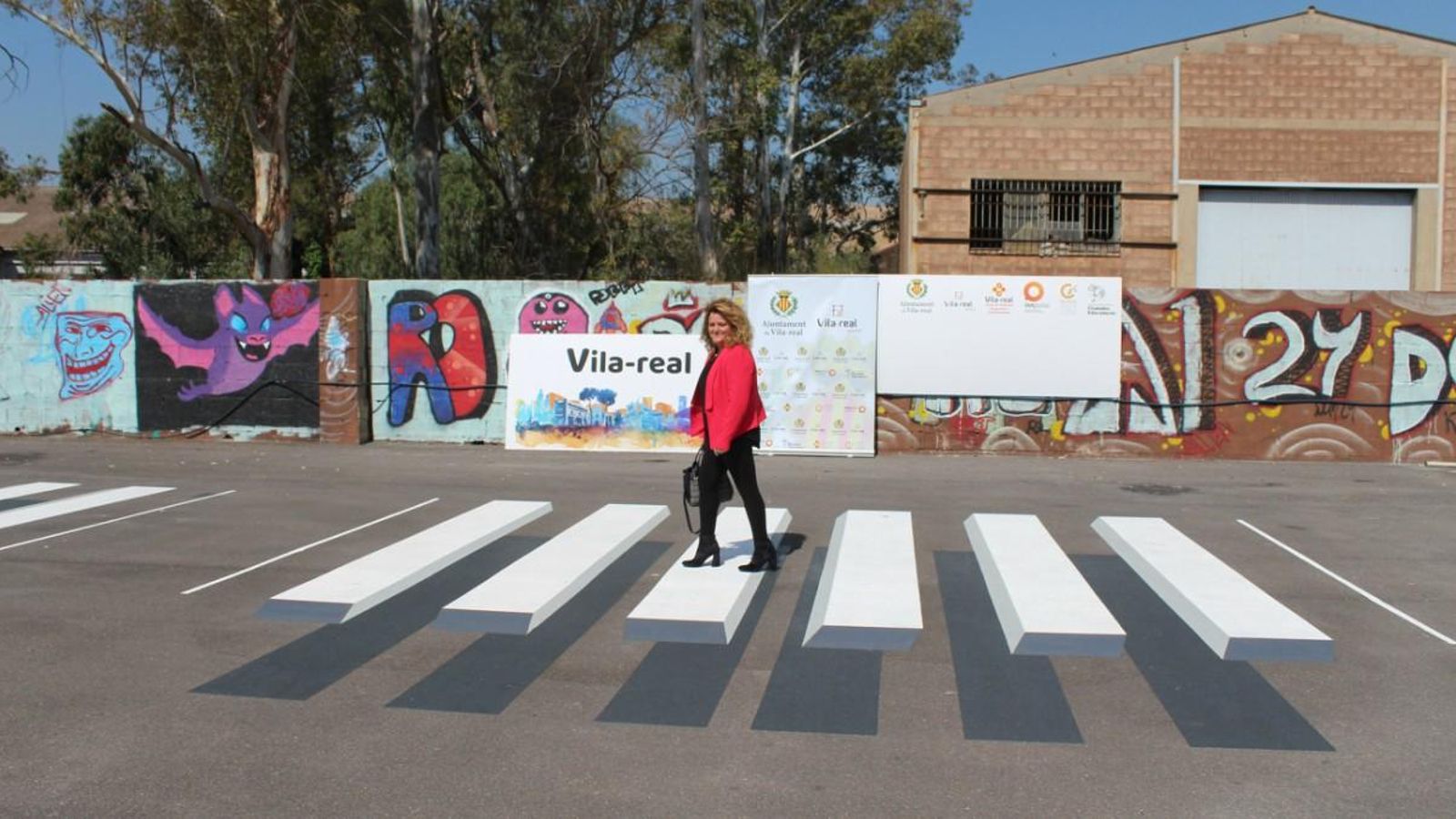 Un pas de vianants 3D per reduir la velocitat