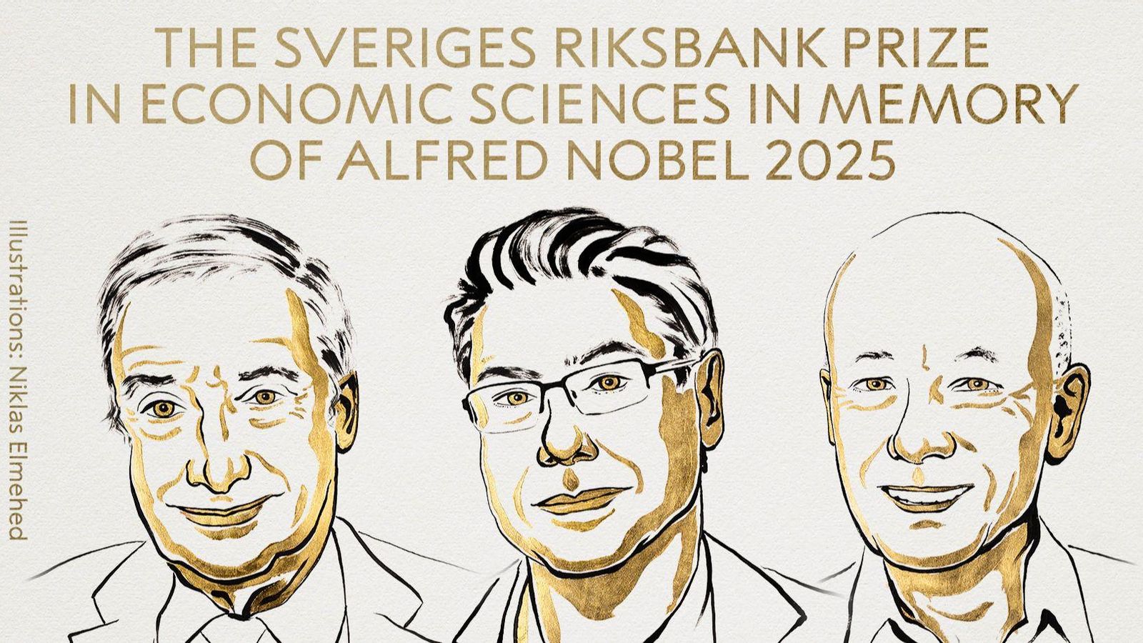 Joel Mokyr, Philippe Aghion i Peter Howitt guanyen el Premi Nobel d'Economia