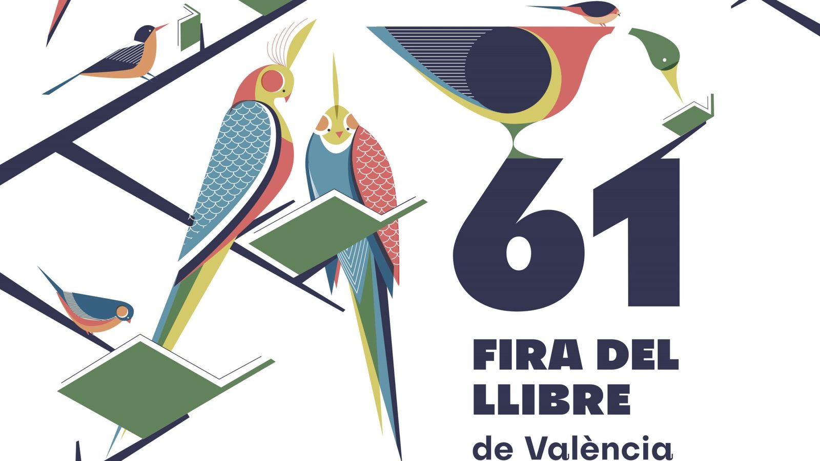 Fragment del cartell de la 61 Fira del Llibre de València de la  il·lustradora valenciana Virginia Lorente