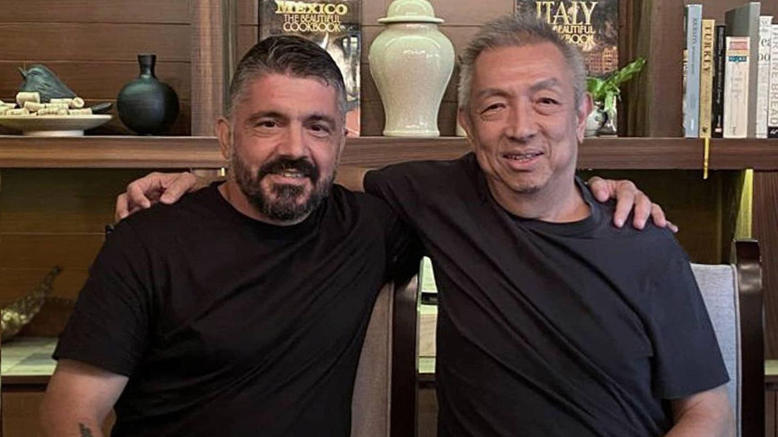 Imatge de la reunió entre Peter Lim i Gattuso Imatge de la reunió entre Peter Lim i Gattuso
