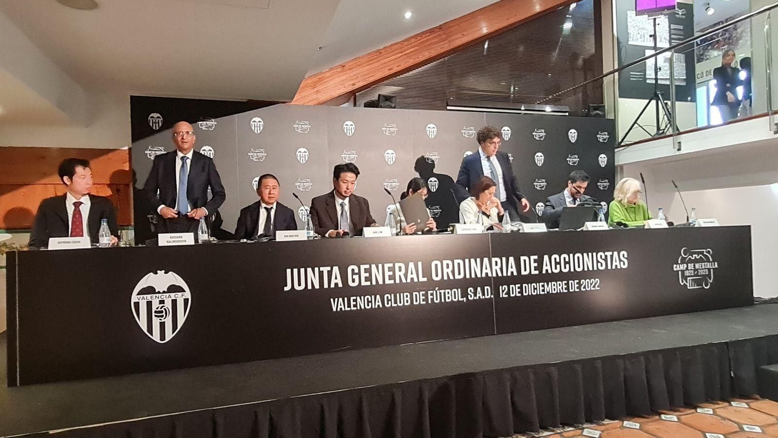 Imatge de la Junta General d'Accionistes del València del 2022 Imatge de la Junta General d'Accionistes del València de 2022