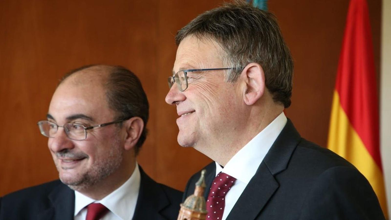 El president de la Generalitat, Ximo Puig, i el president d'Aragó, Javier Lambán, en una imatge d'arxiu