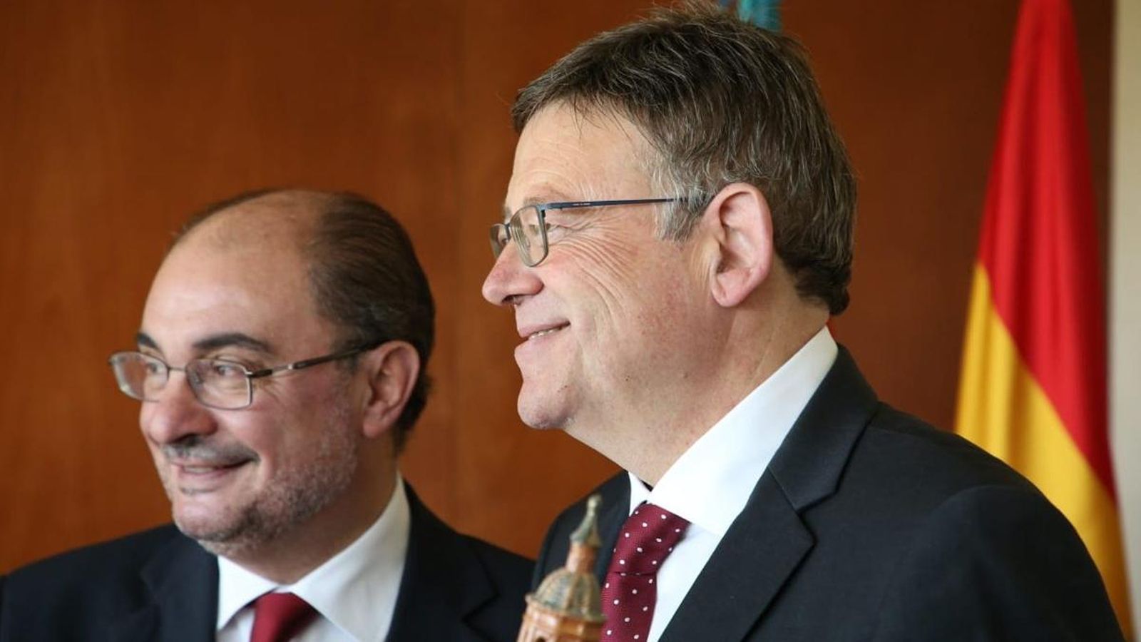 El president de la Generalitat, Ximo Puig, i el president d'Aragó, Javier Lambán, en una imatge d'arxiu