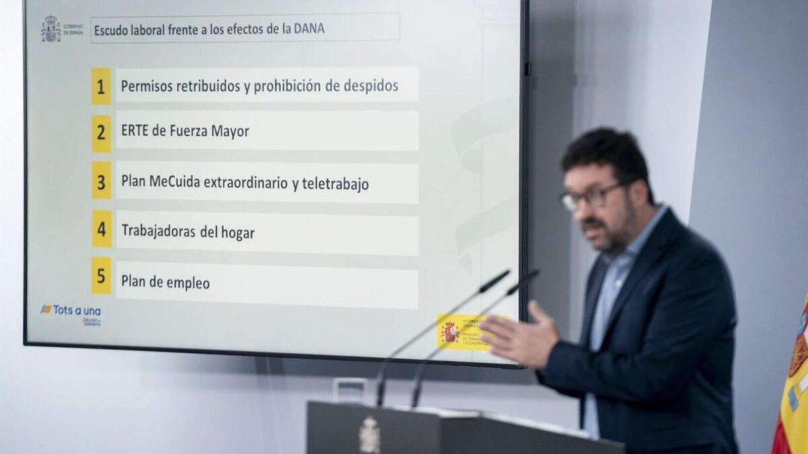 El secretari d'Estat de Treball, Joaquín Pérez Rey El secretari d'Estat de Treball, Joaquín Pérez Rey
