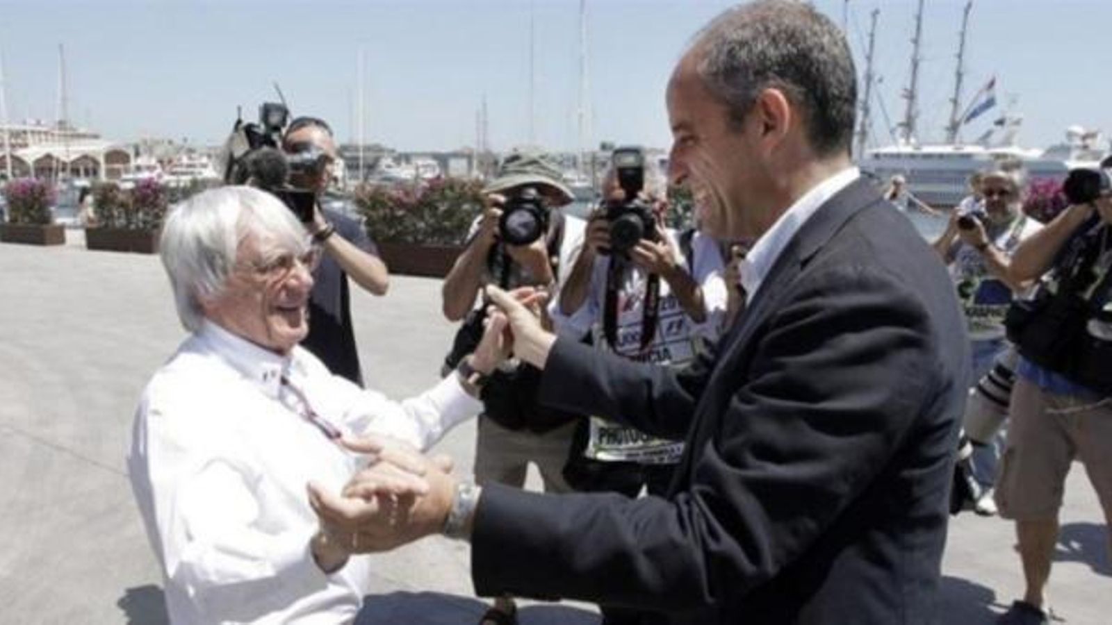 Francisco Camps amb el magnate de la Fòrmula 1 Bernie Ecclestone