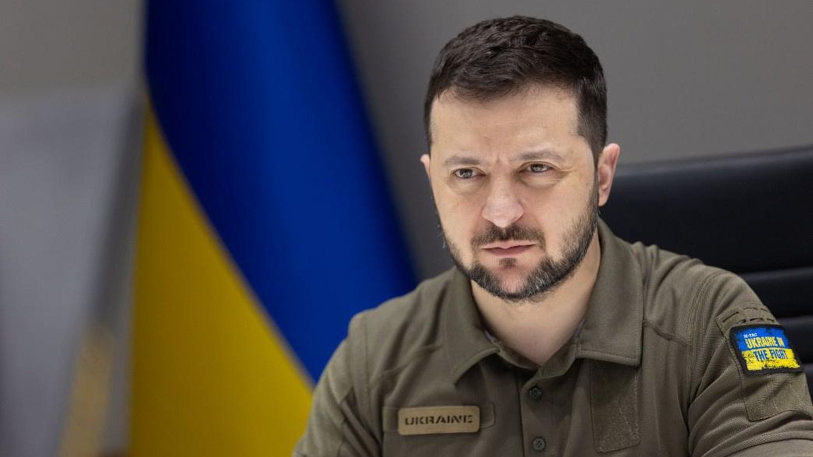 El president ucraïnés Zelenski en una videoconferència aquest dijous a la Cambra de Diputats de Luxemburg El president ucraïnés Zelensky en una videoconferència aquest dijous a la Cambra de Diputats de Luxemburg