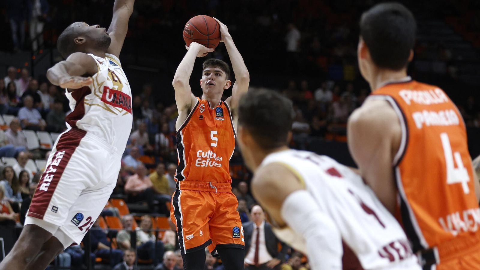 El jove Sergio de Larrea ha anotat 11 punts, només menys que Ojeleye (16), Costello (14) o Montero (12)