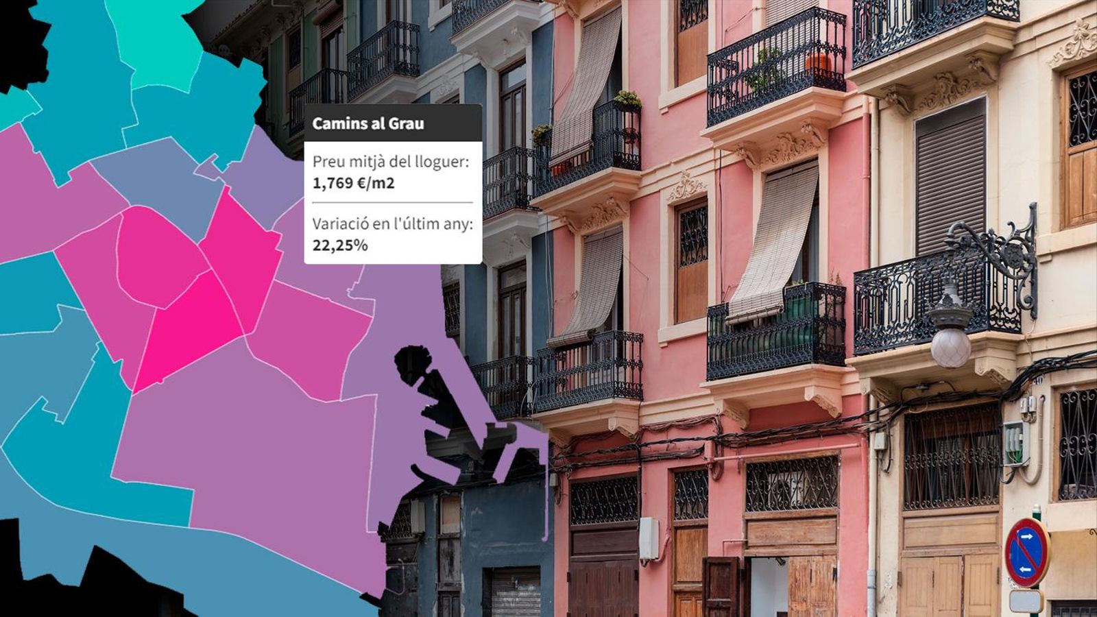 Camins al Grau és el districte de València on més ha pujat el preu del lloguer, segons l'Observatori de la Vivenda UPV