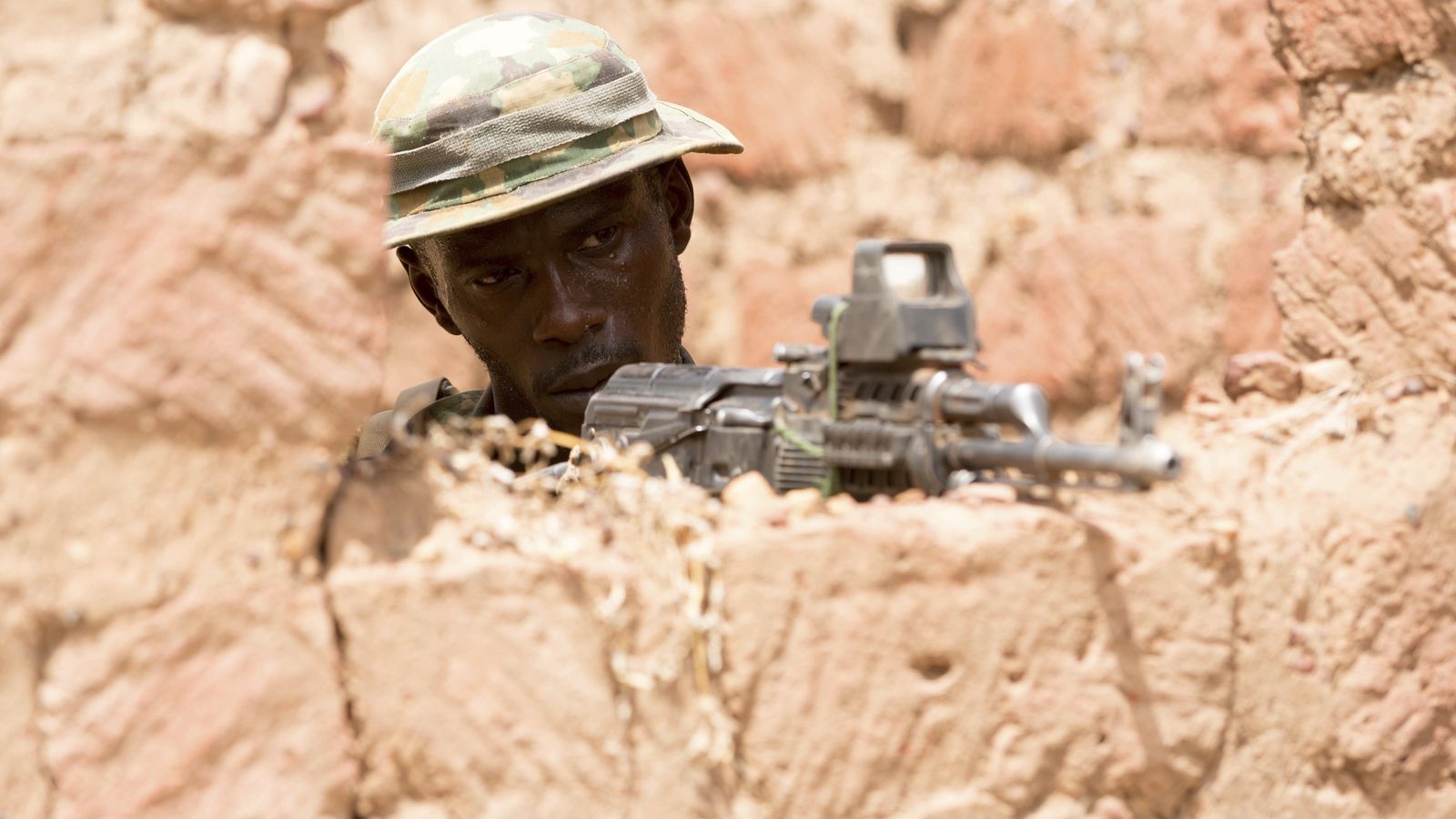 Un militar de Burkina Faso