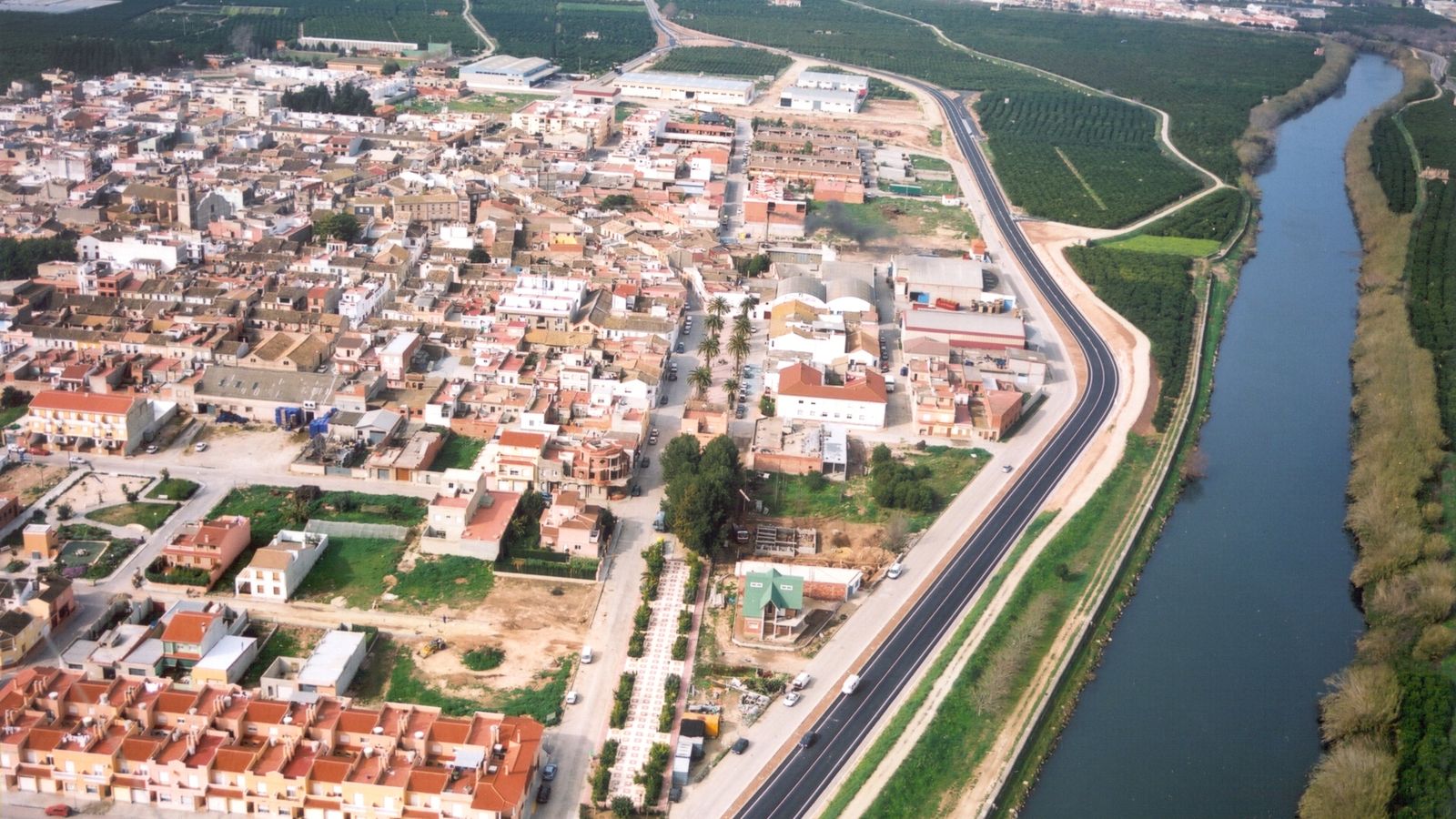 Imatge aèria de Polinyà del Xúquer