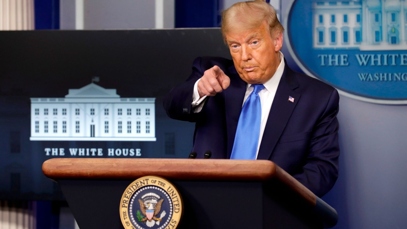 El president dels Estats Units, Donald J. Trump, durant una conferència a la Casa Blanca, a Washington DC