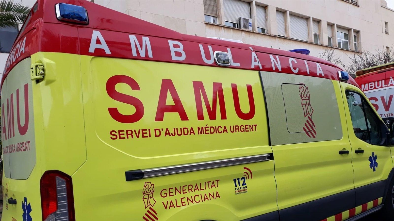 Una ambulància del SAMU, a Alacant Ambulància del SAMu a Alacant