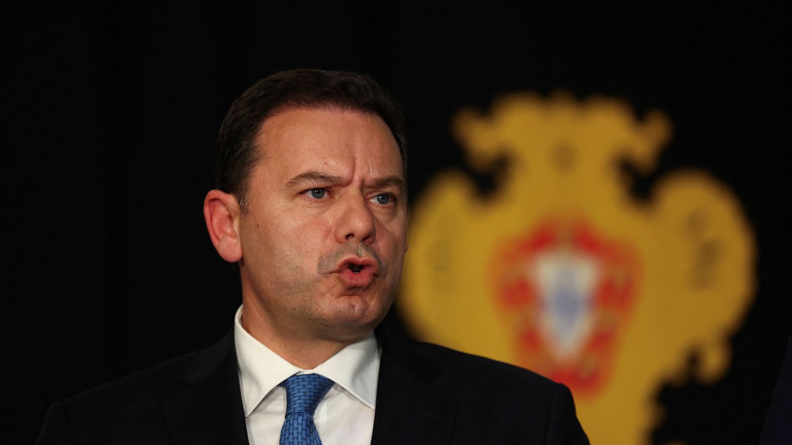 El primer ministre portugués, Luís Montenegro, compareix davant de la premsa després de reunir-se amb Rebelo de Sousa