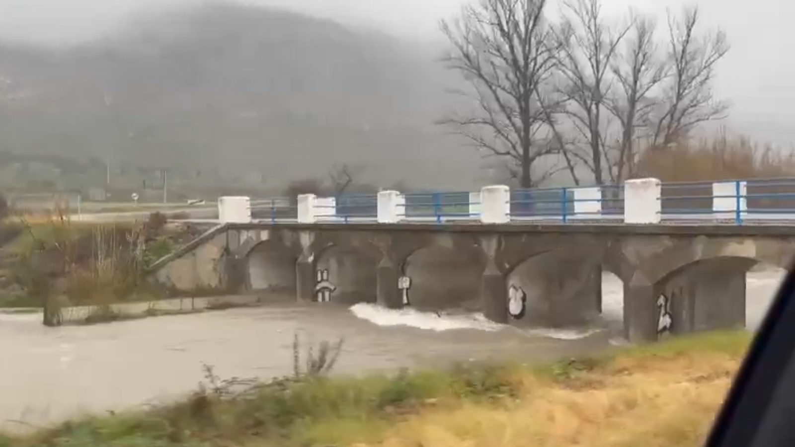 El Riu Girona al seu pas per la Vall d'Ebo en l'episodi de pluges