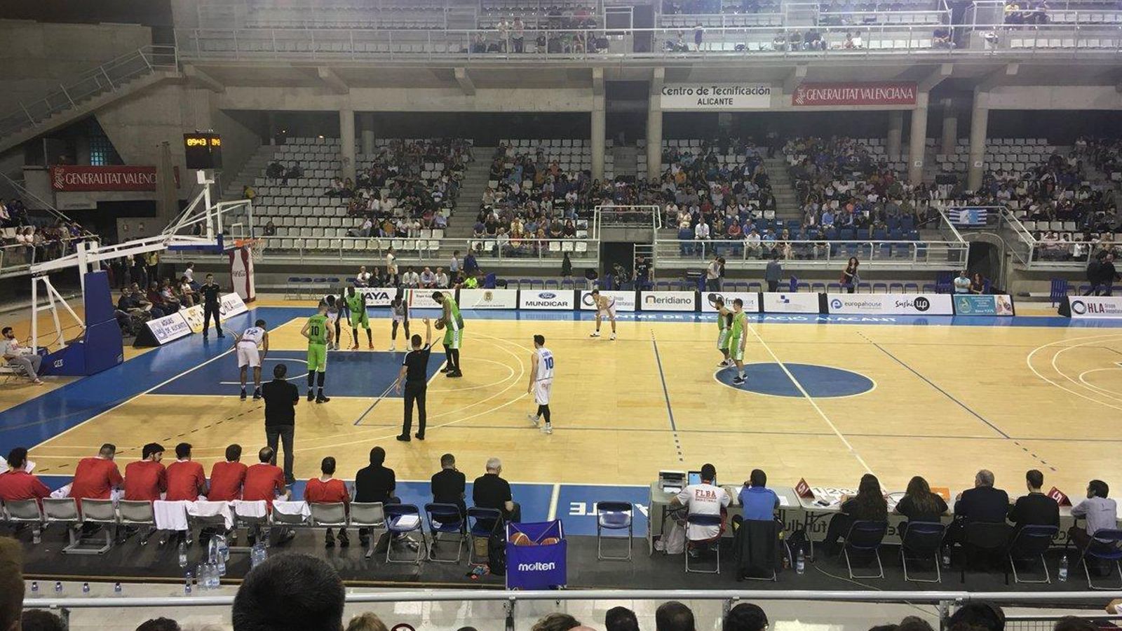 Tir lliure durant el partit