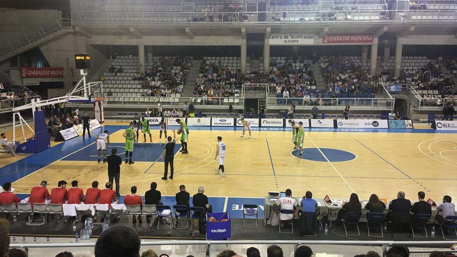 Tir lliure durant el partit