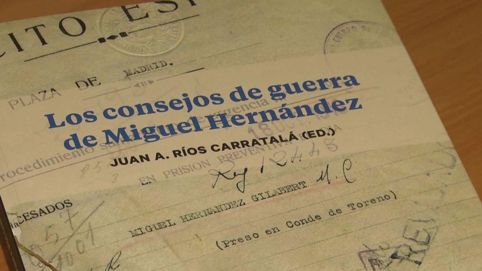 Llibre 'Los consejos de guerra de Miguel Hernández'