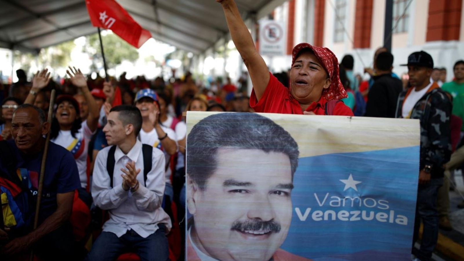 Concentració de suport al govern de Nicolás Maduro