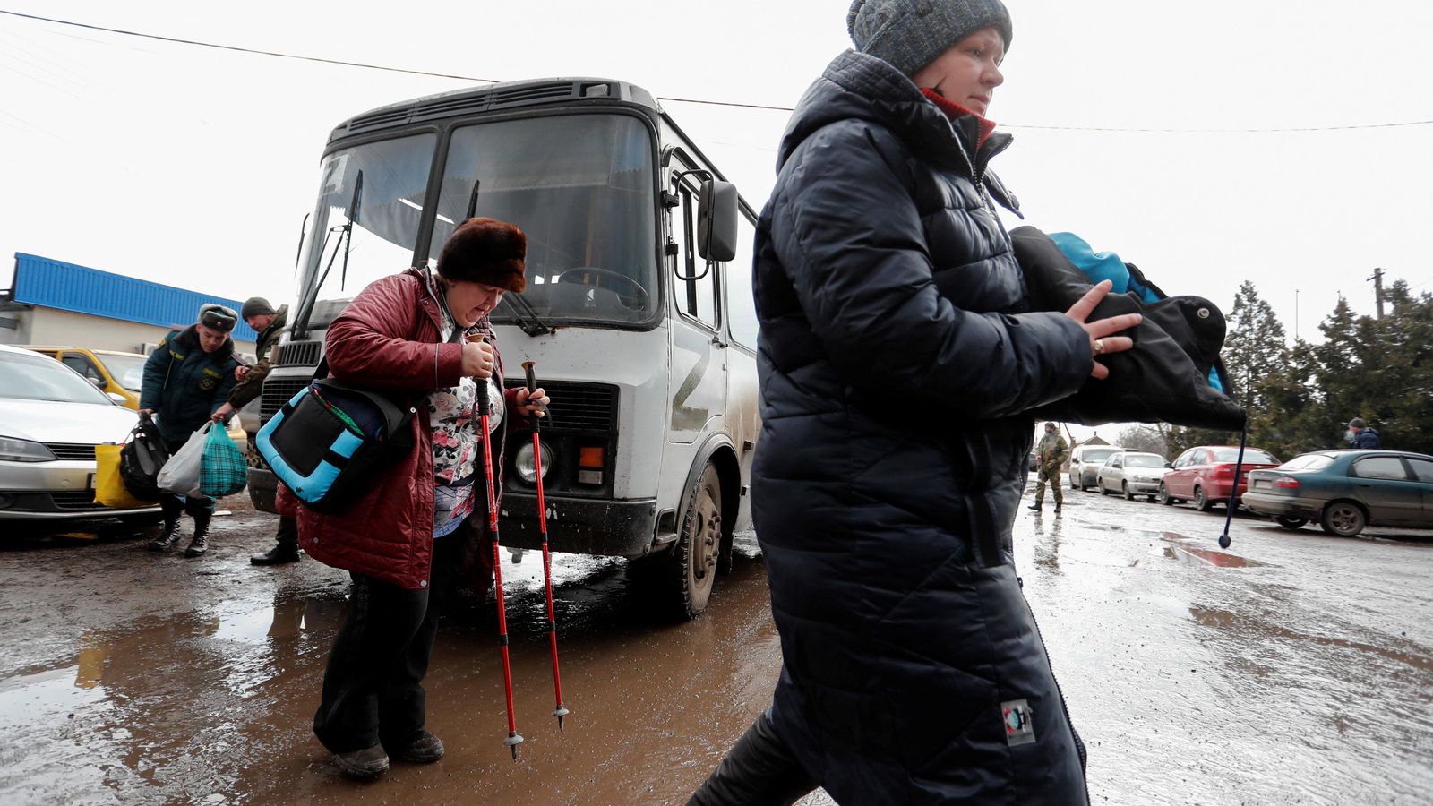 Evacuats de Mariúpol en una imatge d'arxiu