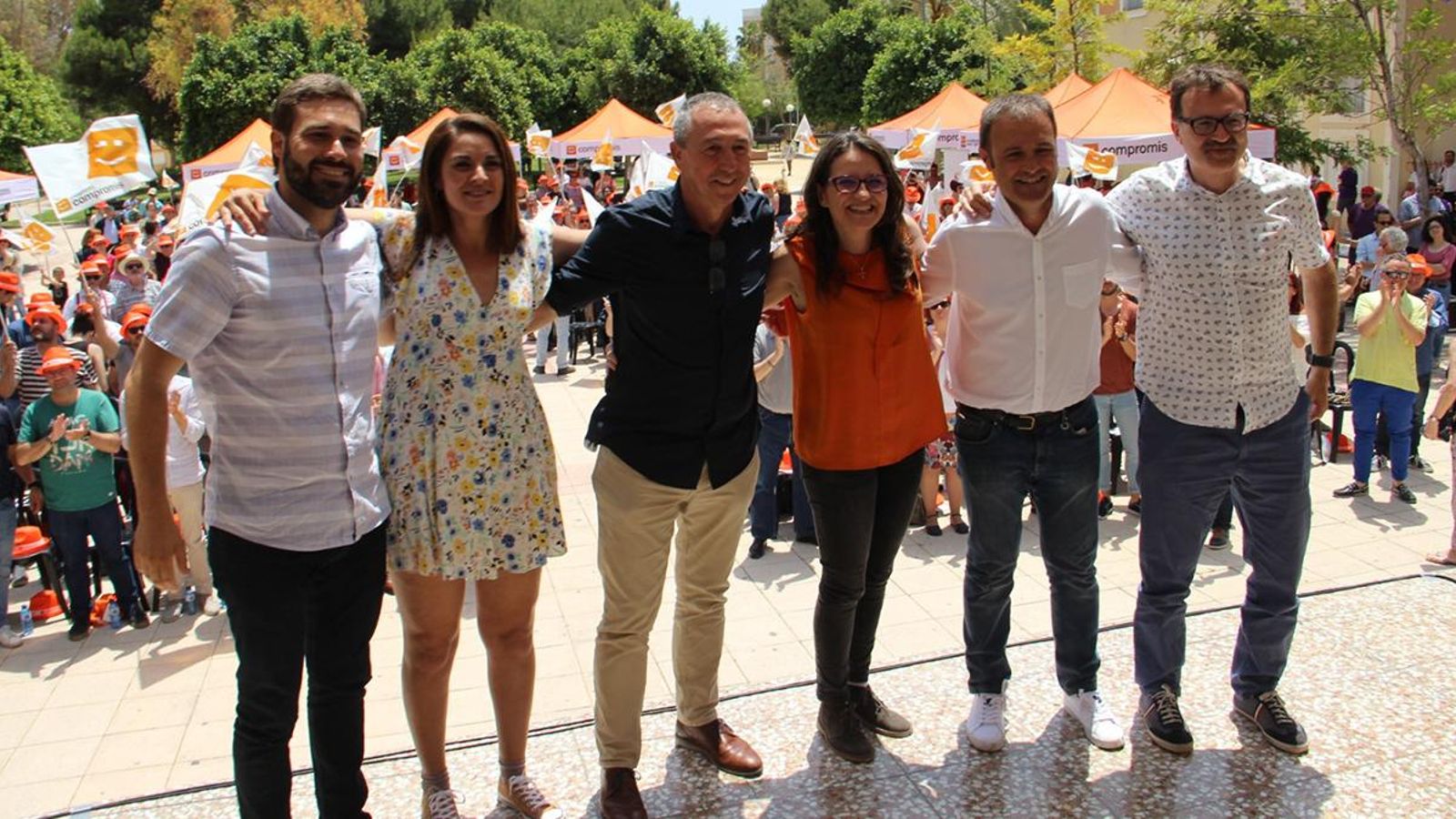 Celebració de Compromís al parc de l'Antiga Cotxera del Tramvia | Menchu Illán