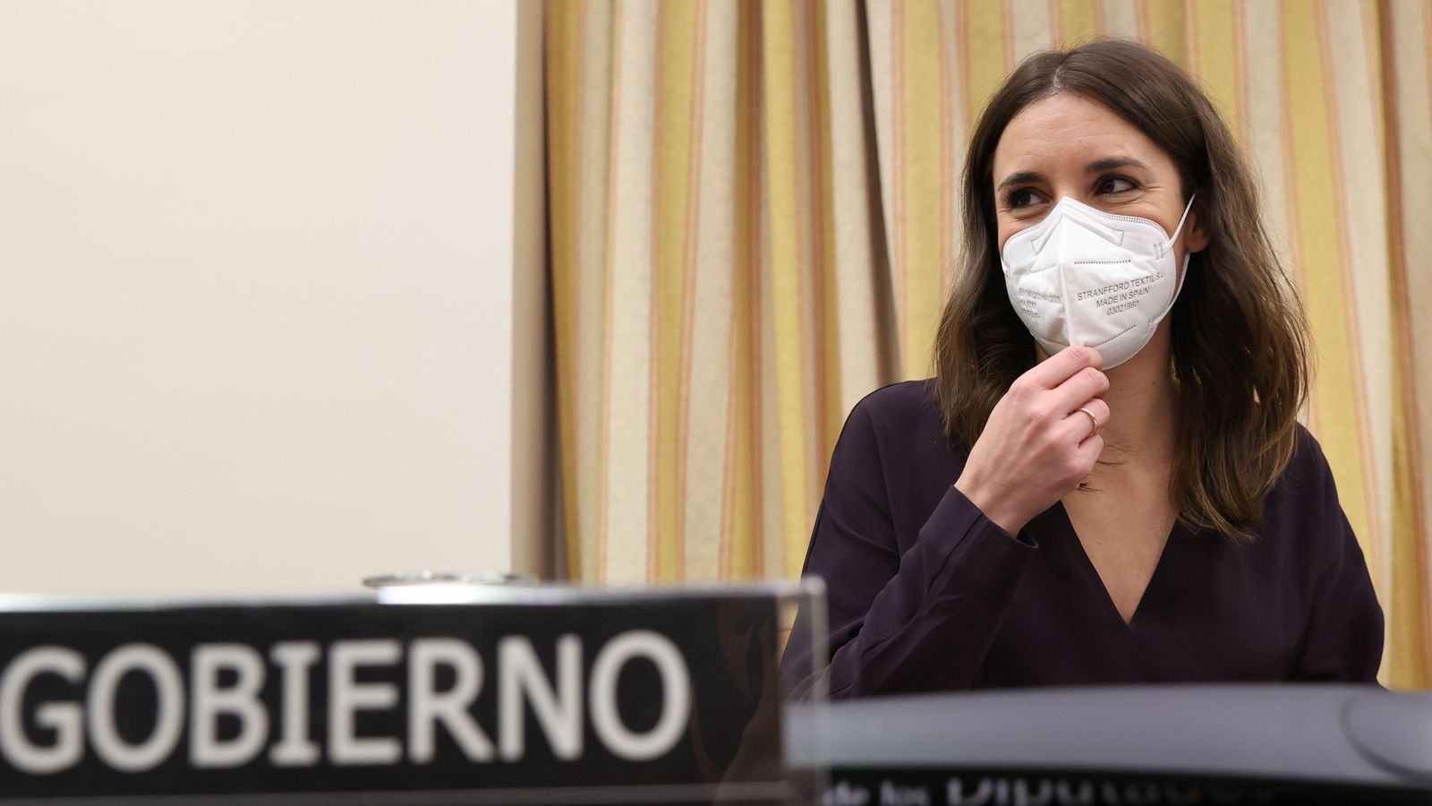 La ministra d'Igualtat, Irene Montero, compareix aquest dimecres en la comissió corresponent del Congrés