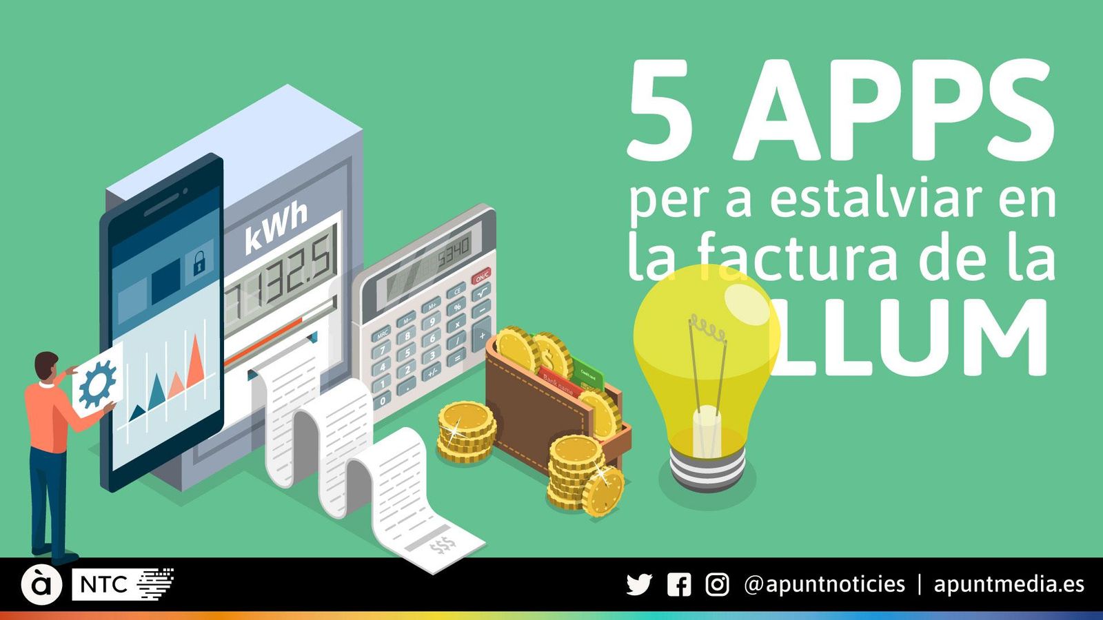 Cinc apps per a estalviar en la factura de la llum