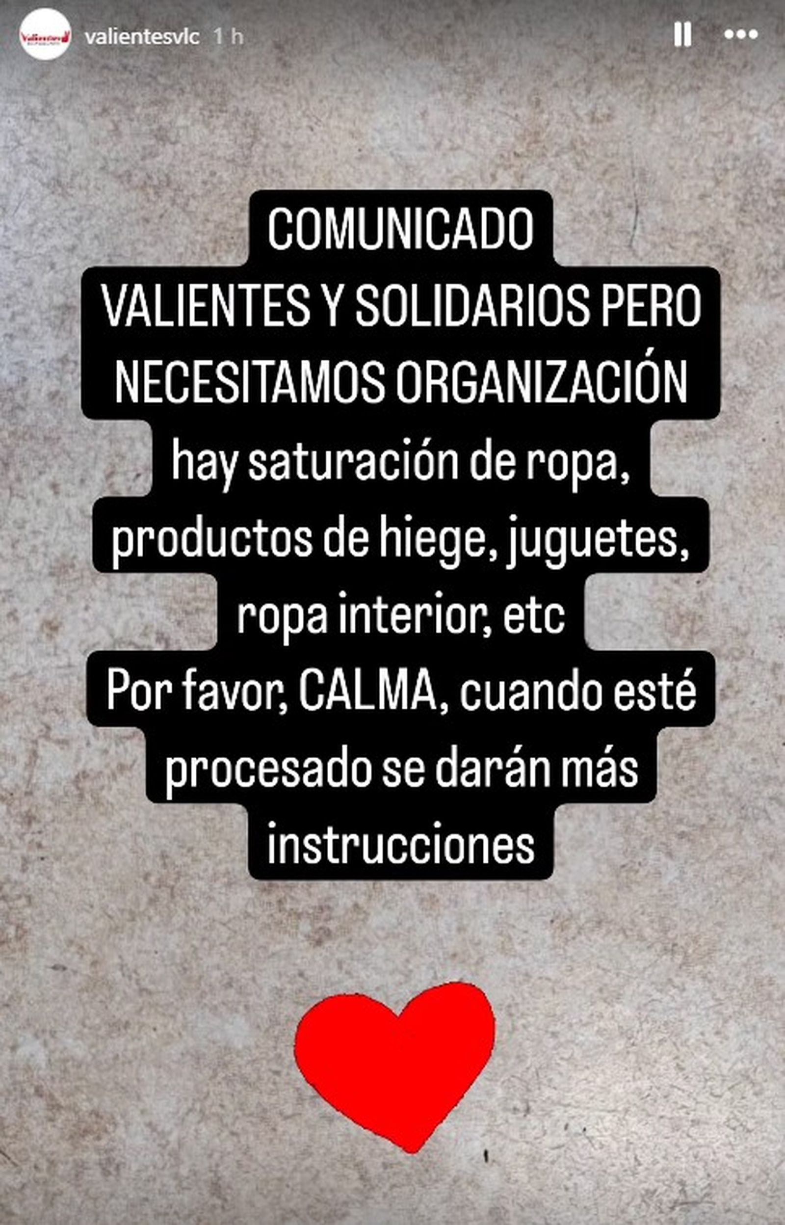 Comunicat de Valientes