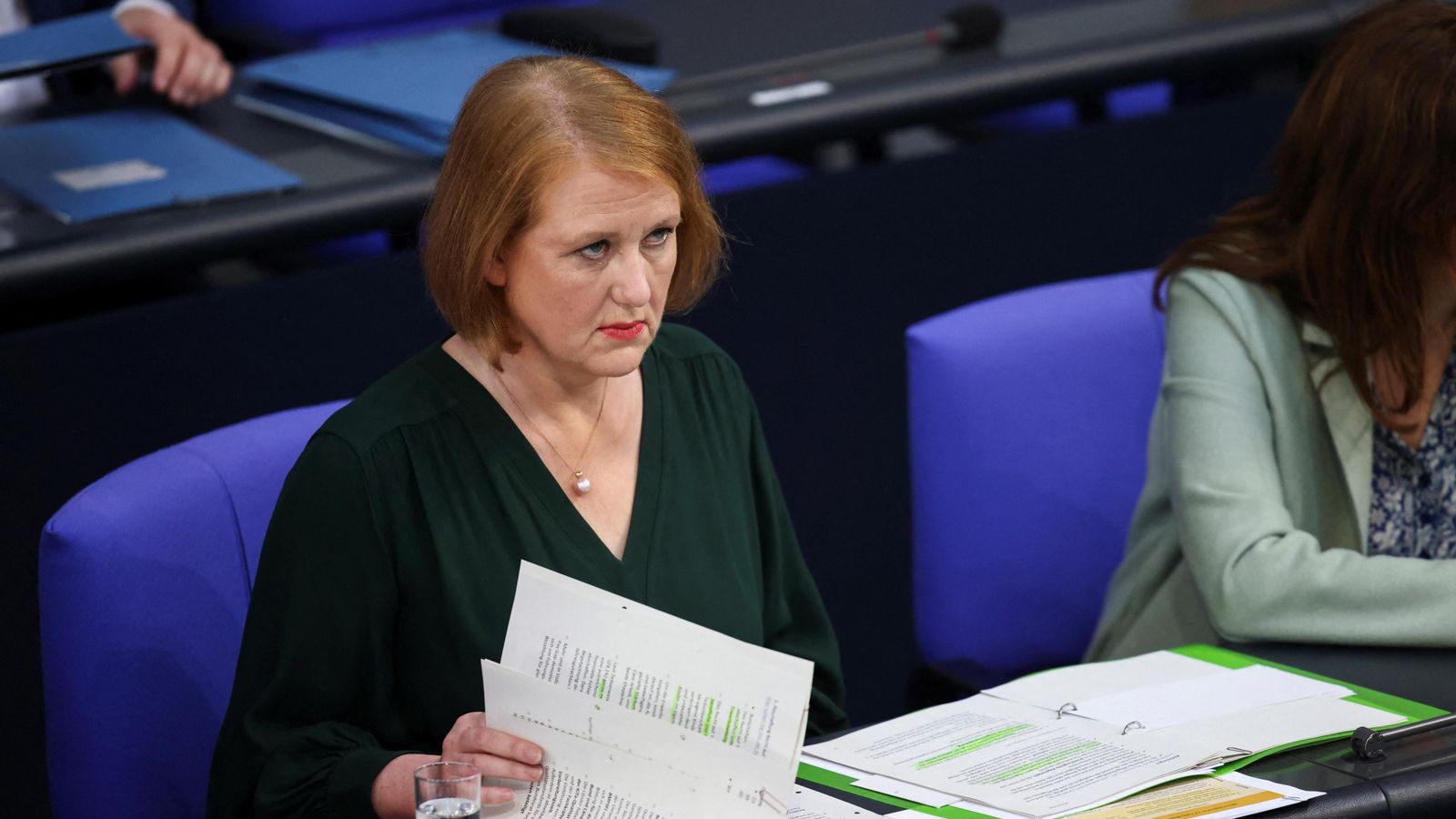 La ministra de Família d'Alemanya, Lisa Paus, al Budestag