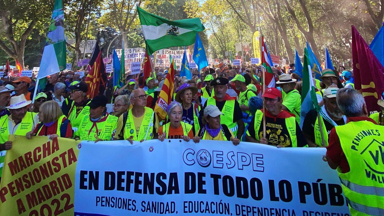 Els pensionistes valencians es manifesten als carrers de Madrid per unes pensions dignes