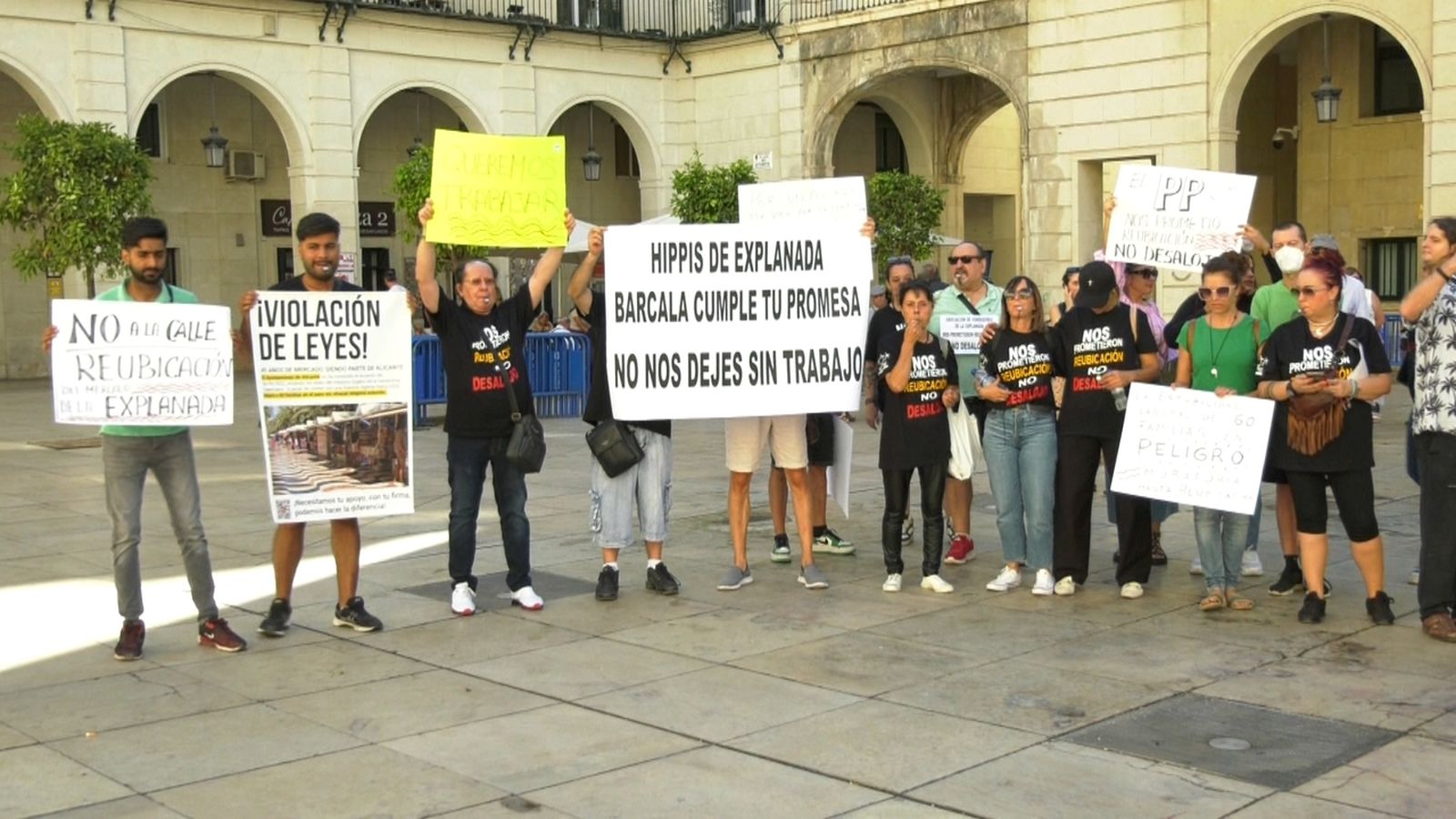 Protesta dels comerciants de l'Esplanada d'Alcant