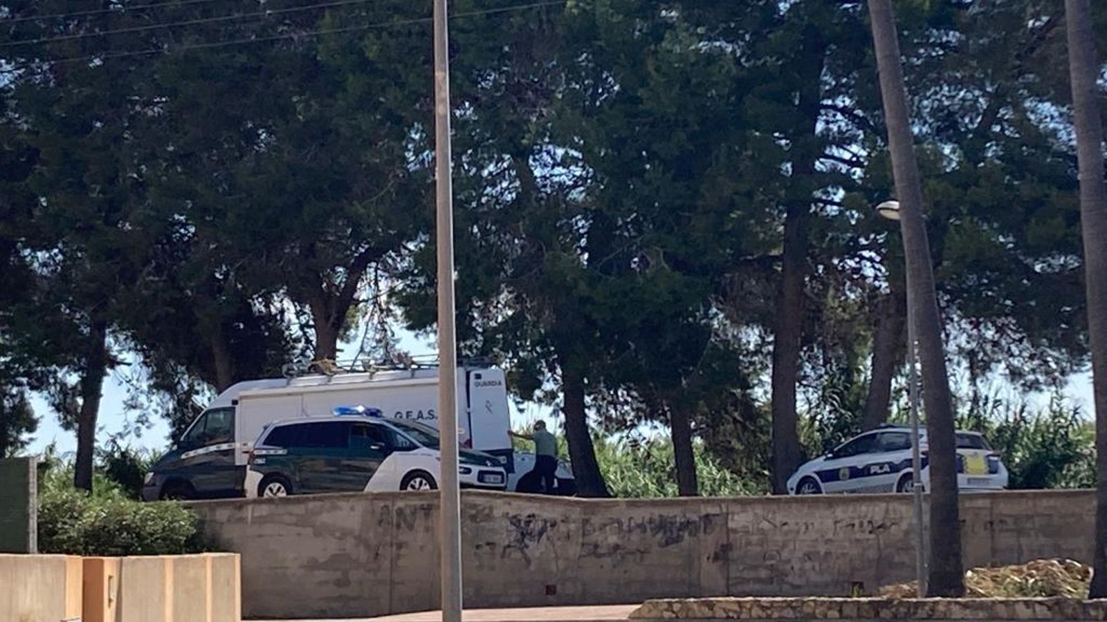 Dispositiu policial al lloc dels fets