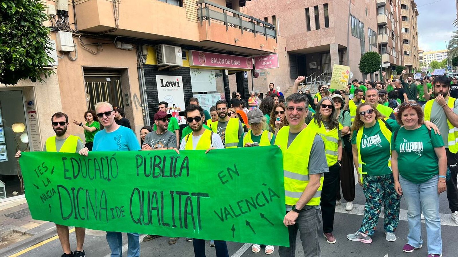 Manifestació del professorat a la Vila Joiosa