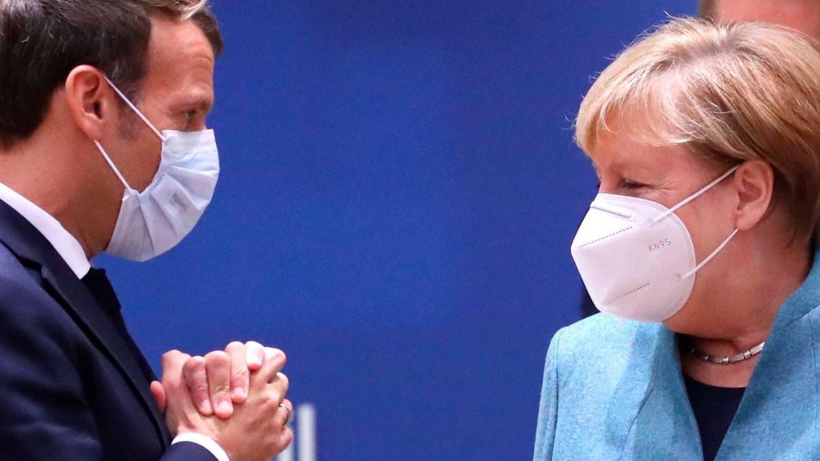 Ell president de França, Emmanuel Macron, i la canceller alemanya, Angela Merkel, a Brussel·les, Bèlgica