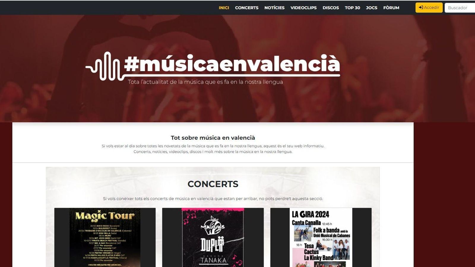 El web estarà operatiu fins a finals d'abril