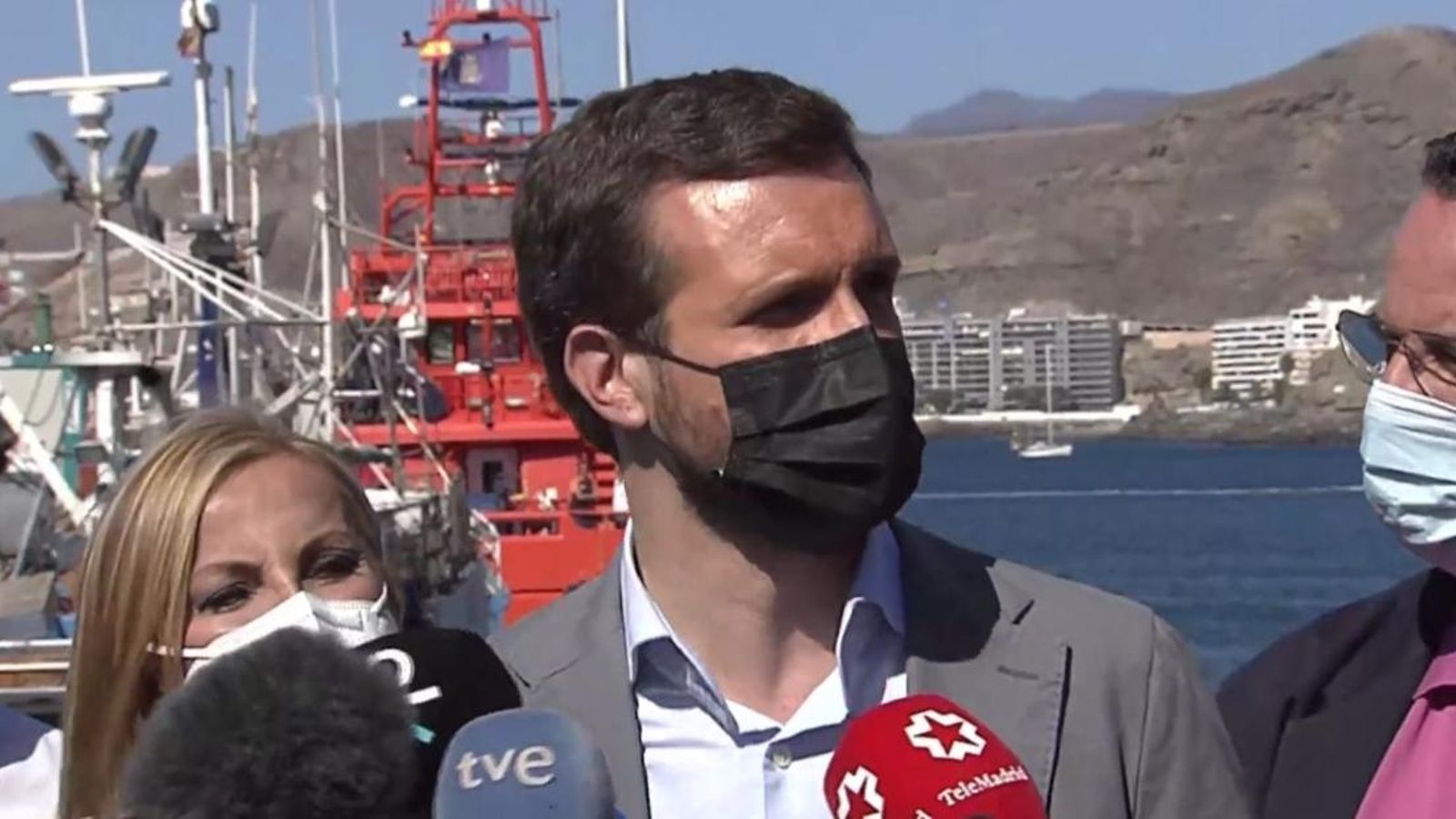 Pablo Casado aquest dissabte a Arguineguín (Gran Canària)