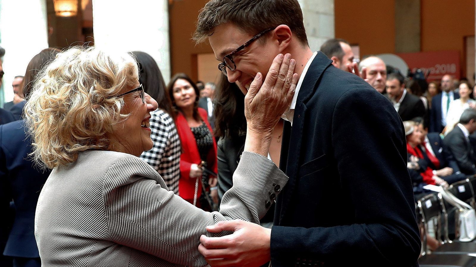 Manuela Carmena, alcaldessa de Madrid, i Íñigo Errejón, diputat de Podem