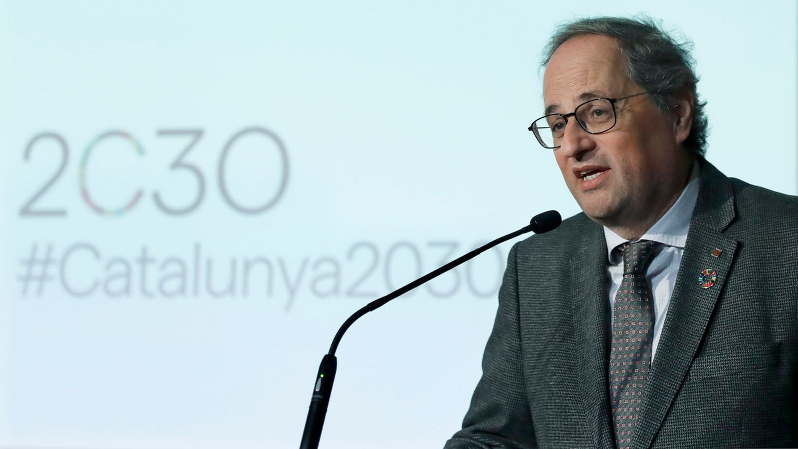 El president de la Generalitat de Catalunya, Quim Torra, el passat 21 de febrer a Barcelona